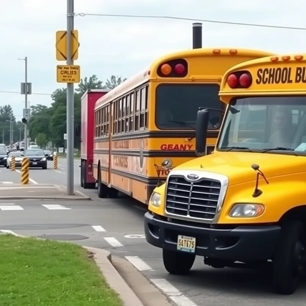 "School Bus Collision in Jacksonville: No Injuries Reported"