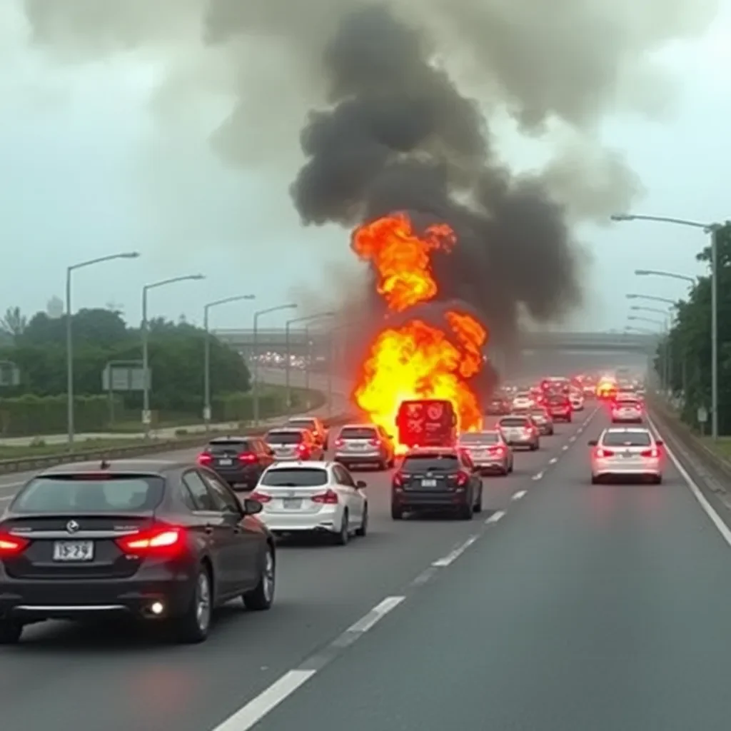 "Car Fire Jacksonville Causes Major Delays on Philips Highway"