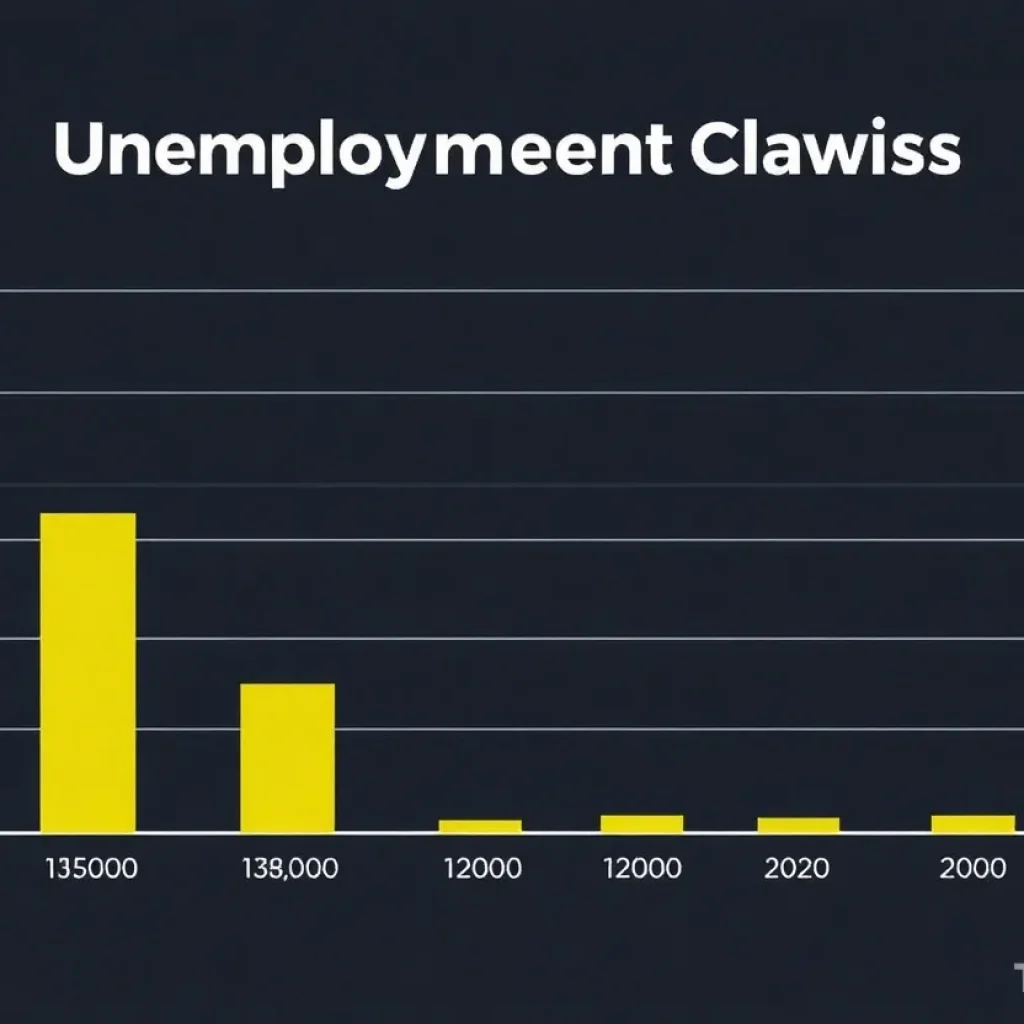 Graph showing declining unemployment claims in Florida