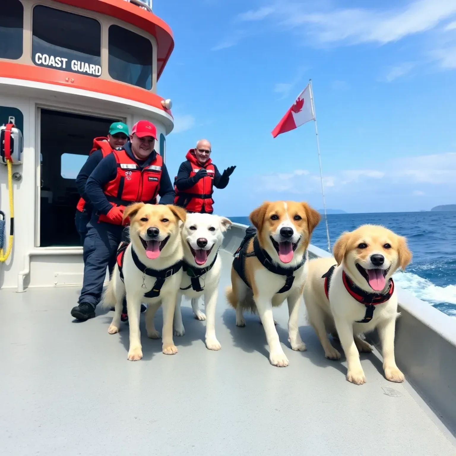 "U.S. Coast Guard Rescues Individuals and Dogs Off Palm Coast"