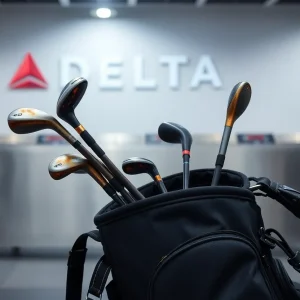 Burnt golf bag and clubs at Southwest Florida International Airport