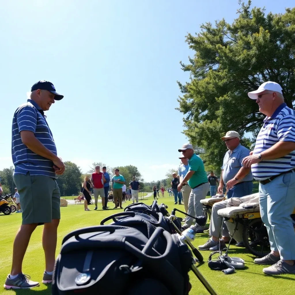 Veterans and community members at a grants ceremony at Stonebrook Golf Club