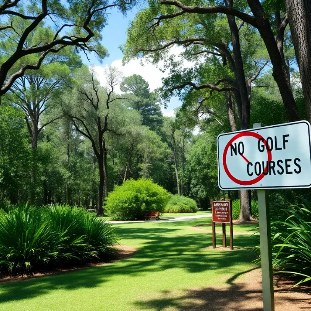 Protesters at Florida state park opposing golf course development