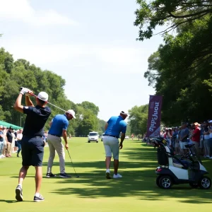 Golfers at the Constellation Furyk & Friends Tournament in Jacksonville