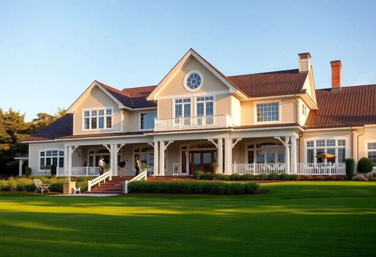 Renovated golf clubhouse with modern design