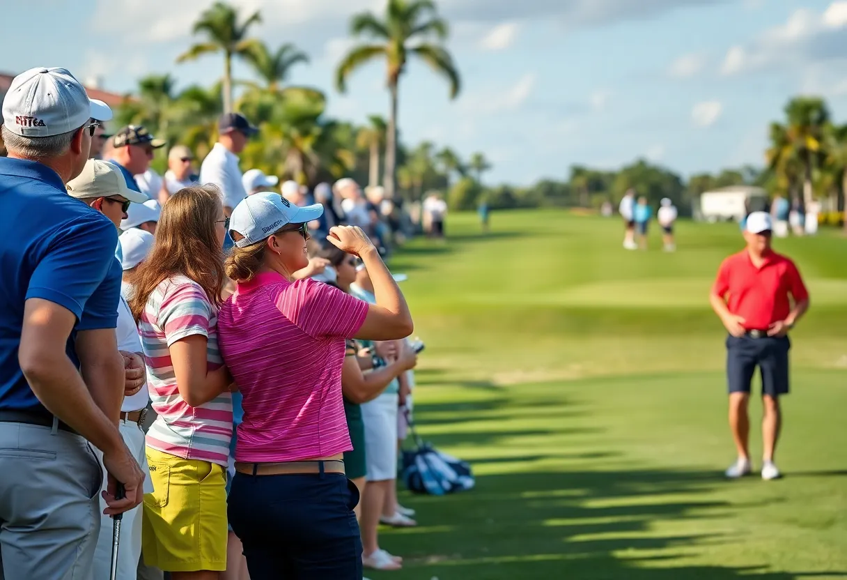 Golfers competing at the Grant Thornton Invitational in Naples