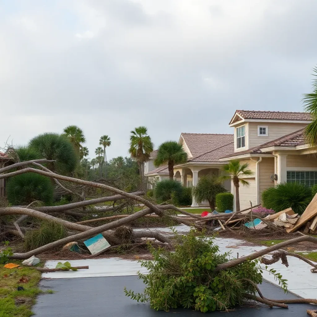 Devastation caused by Hurricane Helene in Clearwater, Florida