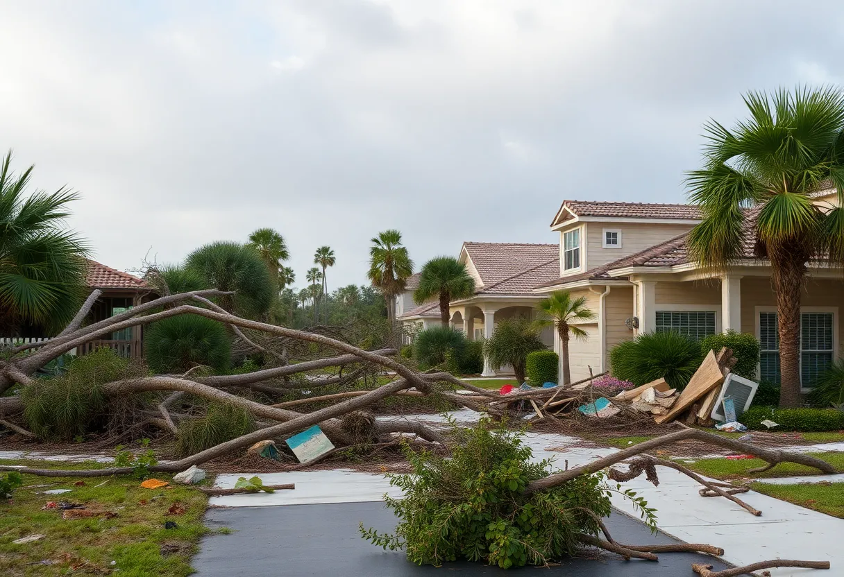 Devastation caused by Hurricane Helene in Clearwater, Florida