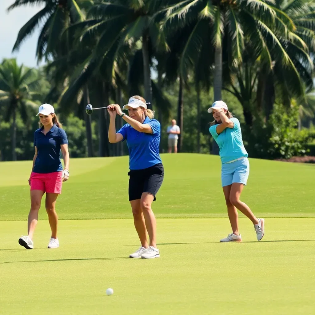 Women golfers from North Florida team competing at Hurricane Invitational in Coral Gables