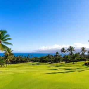 Golf course at Plantation Course in Kapalua