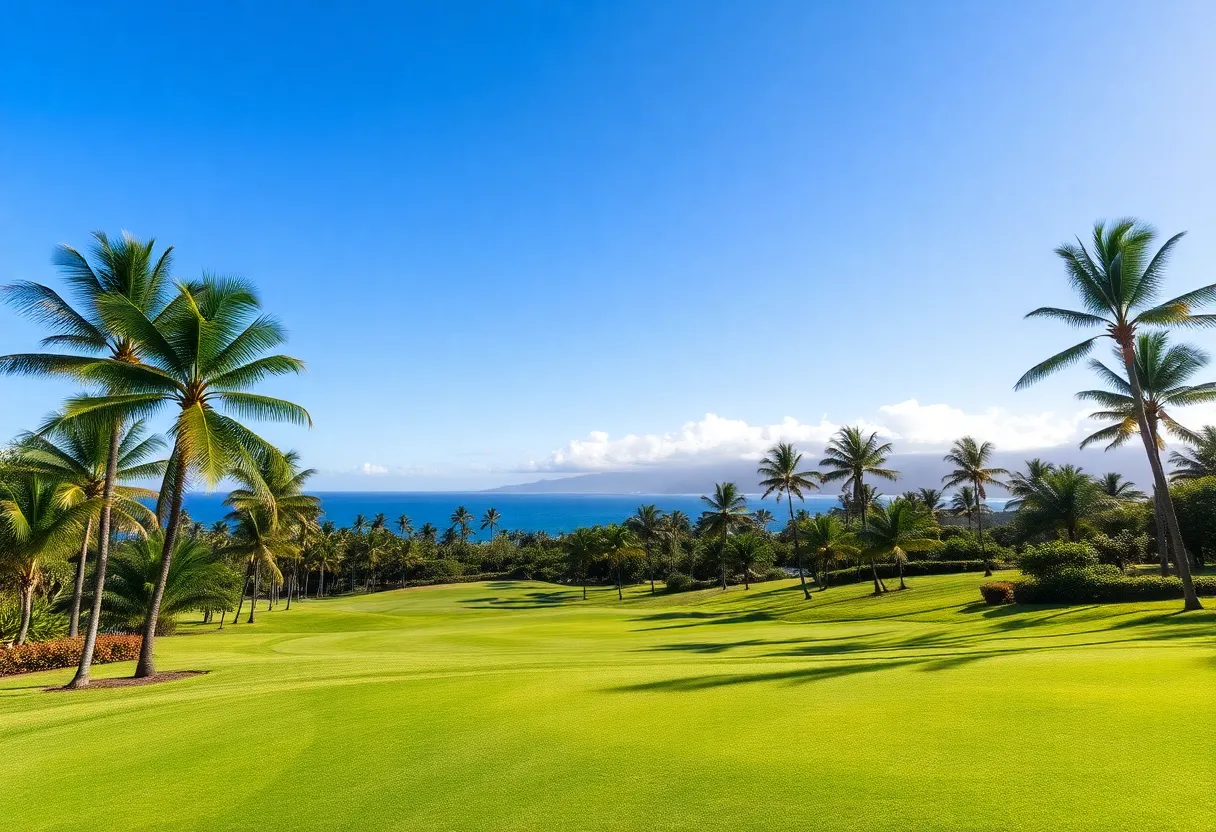 Golf course at Plantation Course in Kapalua