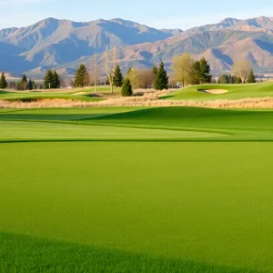 A golf course in the Rockies implementing water conservation strategies.