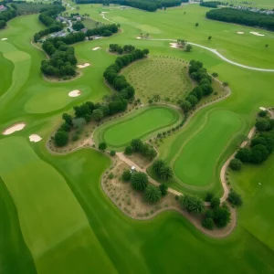 Golfers playing on Roost Golf Course in Brooksville, Florida