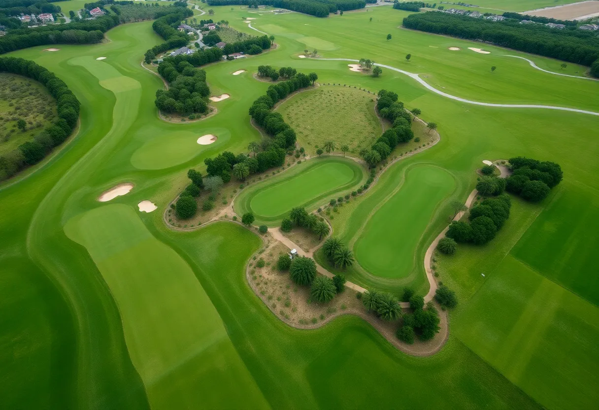 Golfers playing on Roost Golf Course in Brooksville, Florida