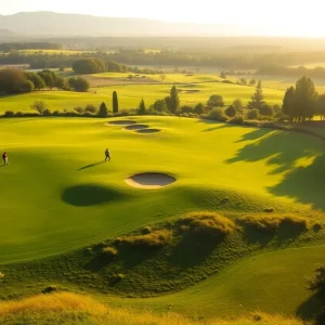 Golfers on the course at Soleta Golf Club in Myakka City, Florida