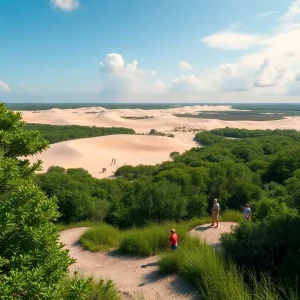 Hikers enjoying the natural beauty of Jonathan Dickinson State Park