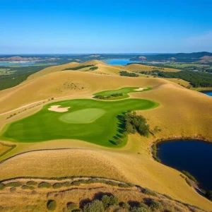 View of Sutton Bay Golf Course in South Dakota