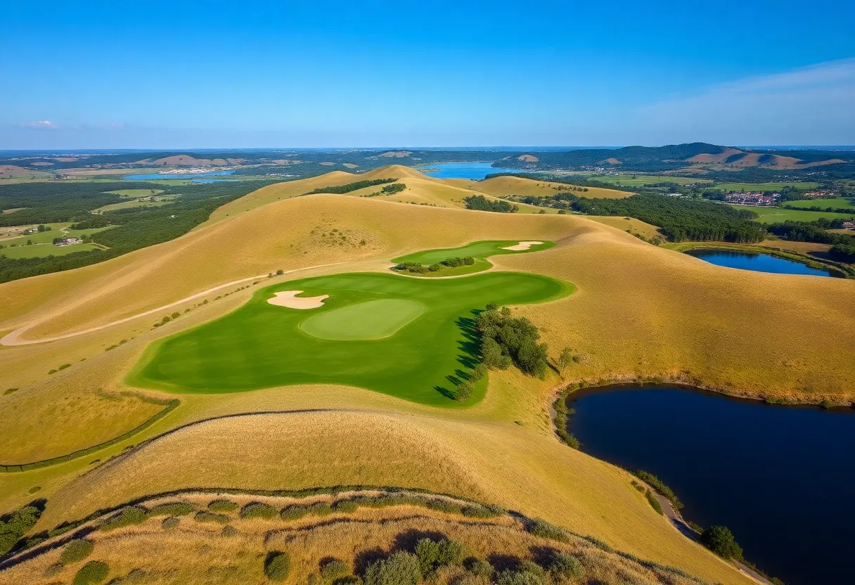 View of Sutton Bay Golf Course in South Dakota