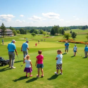 Families enjoying golf at The Park West Palm