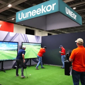 Uneekor golf simulator displayed at PGA Show 2024