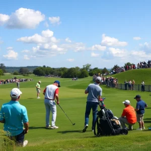 Golfers competing at the 2025 Sony Open at Waialae Country Club.