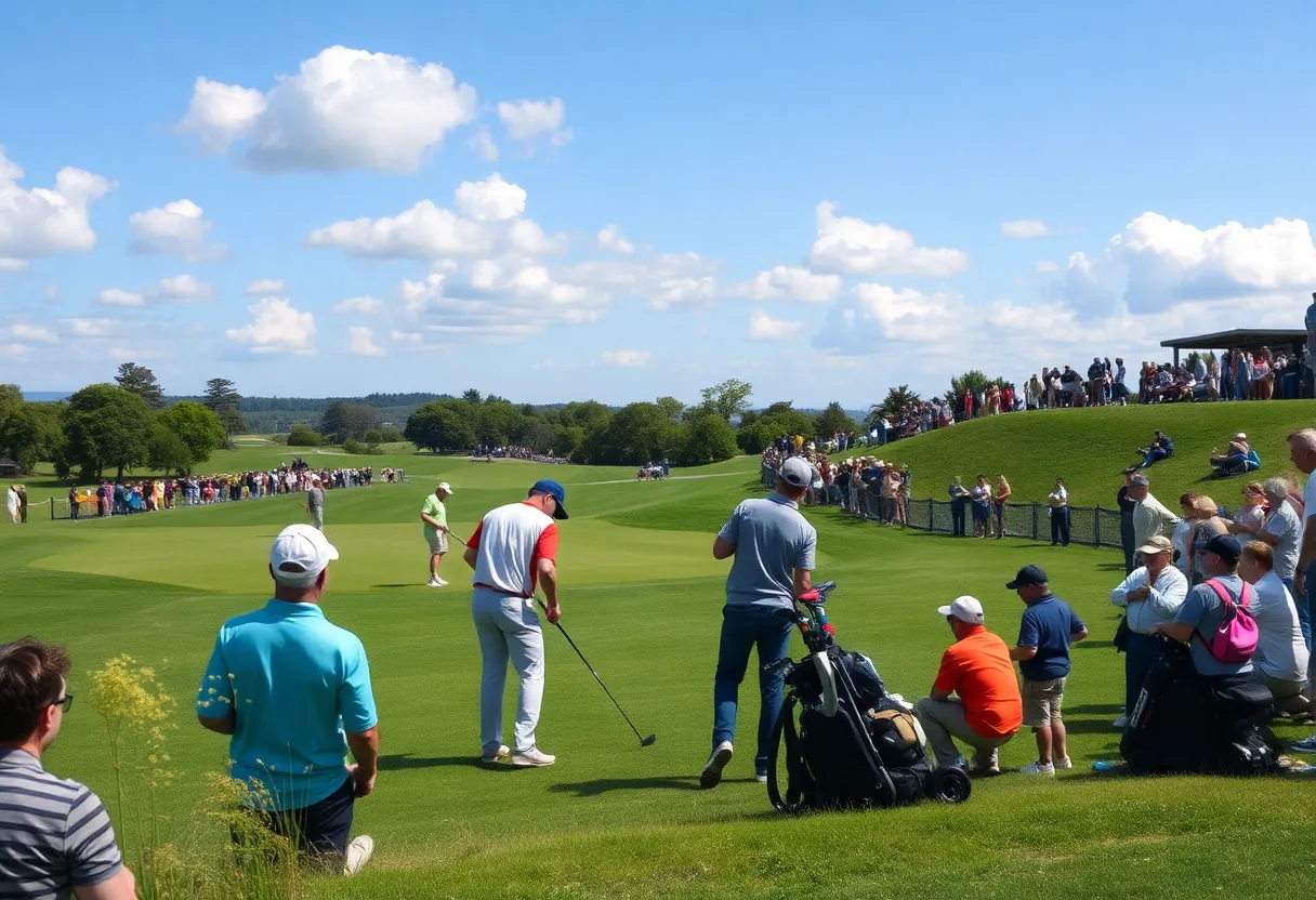 Golfers competing at the 2025 Sony Open at Waialae Country Club.