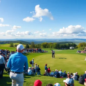 Golfers at Sony Open tournament