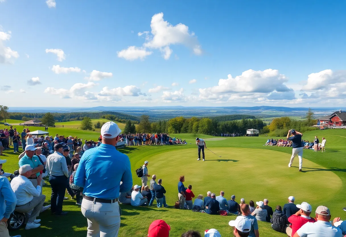 Golfers at Sony Open tournament