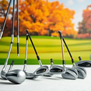 Callaway Elyte Family golf clubs showcased on a golf course