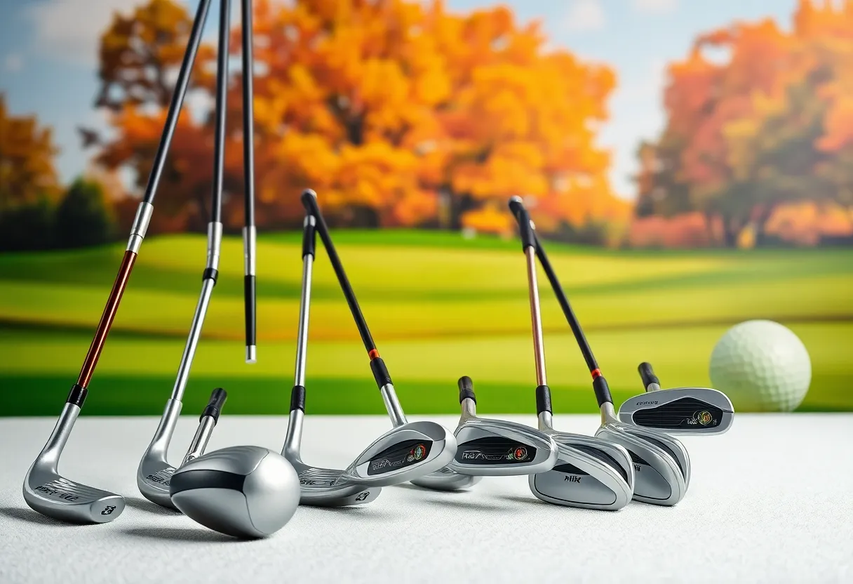 Callaway Elyte Family golf clubs showcased on a golf course