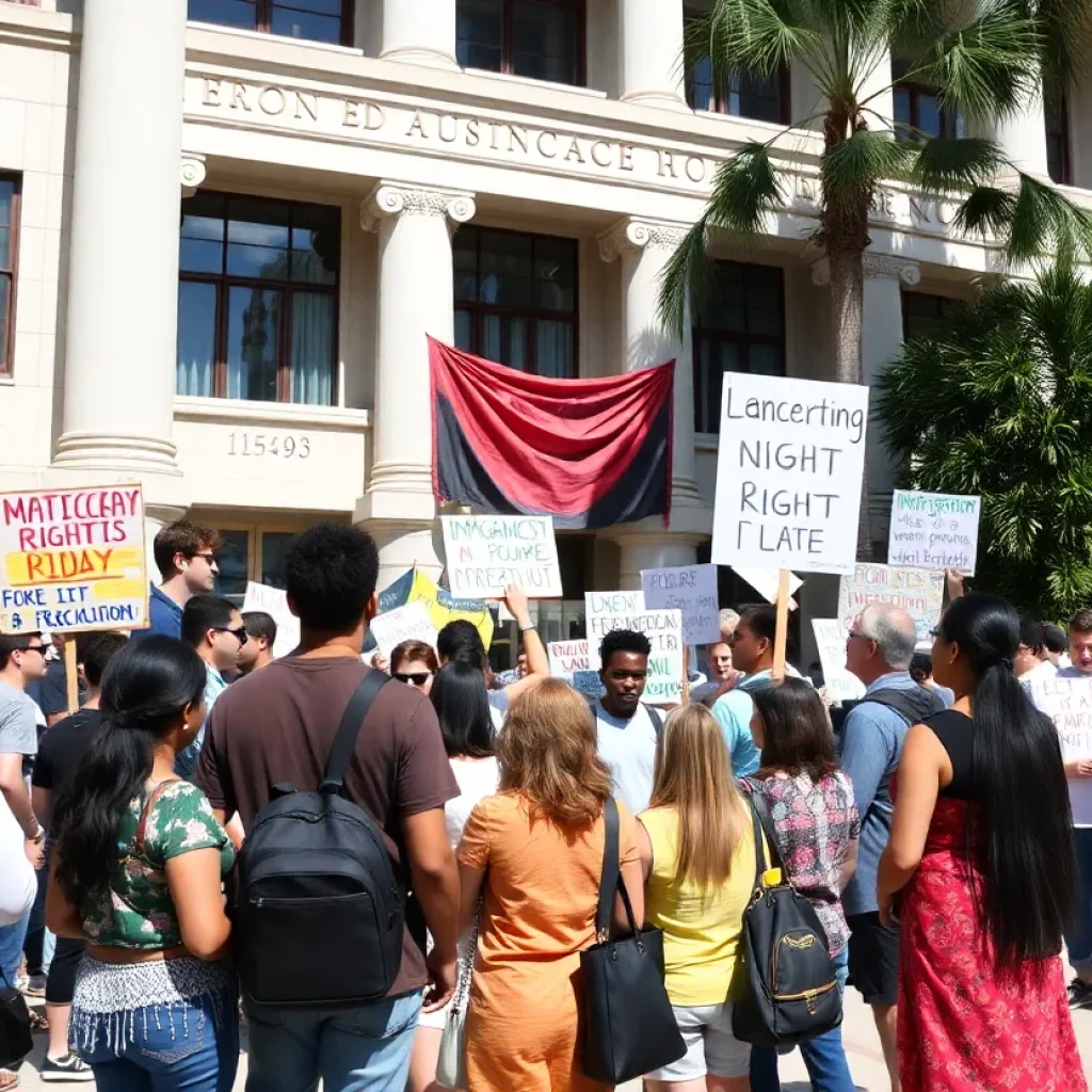 People discussing immigration policies in Florida