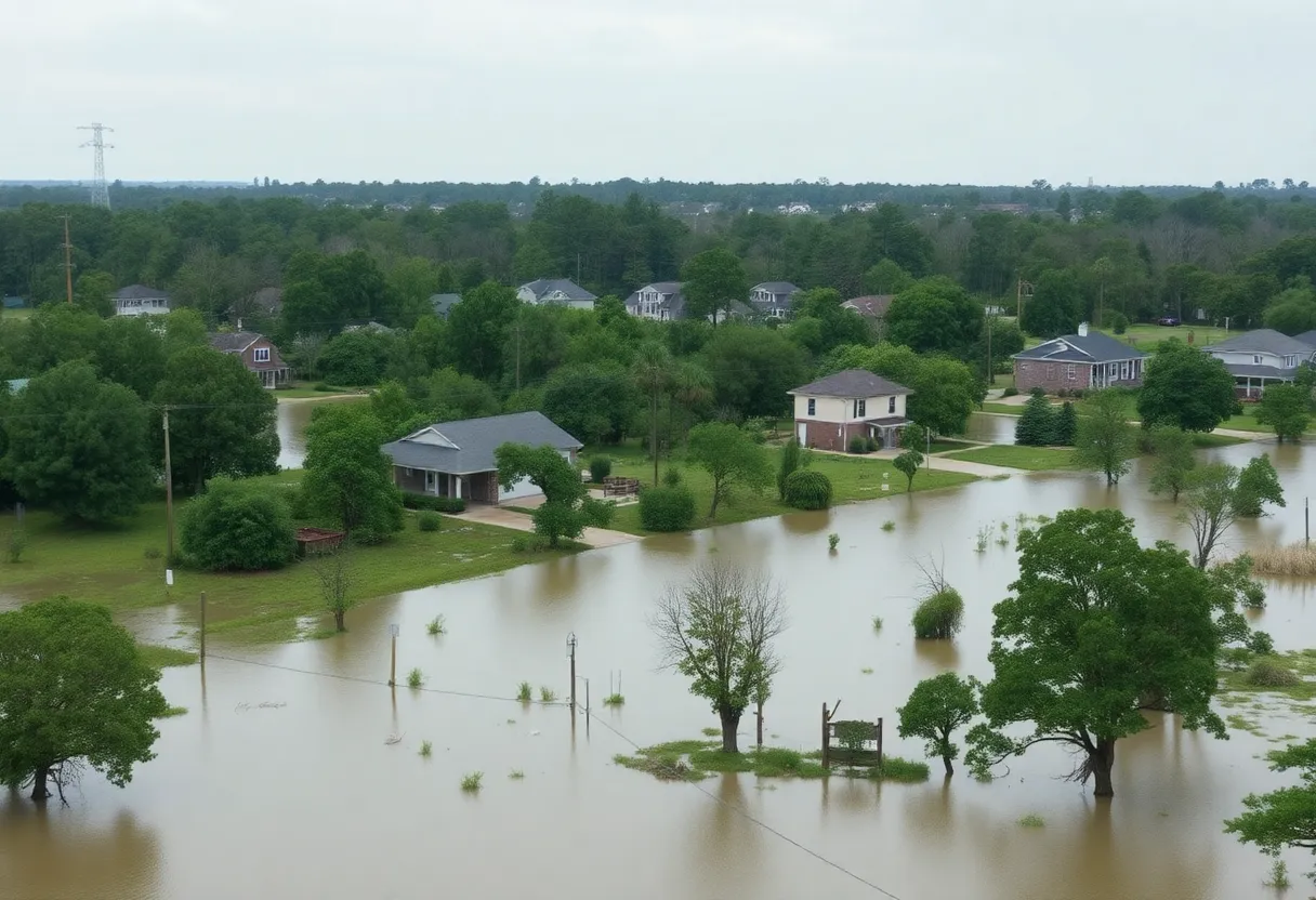 Flooded streets and damaged homes in North Carolina after Hurricane Helene