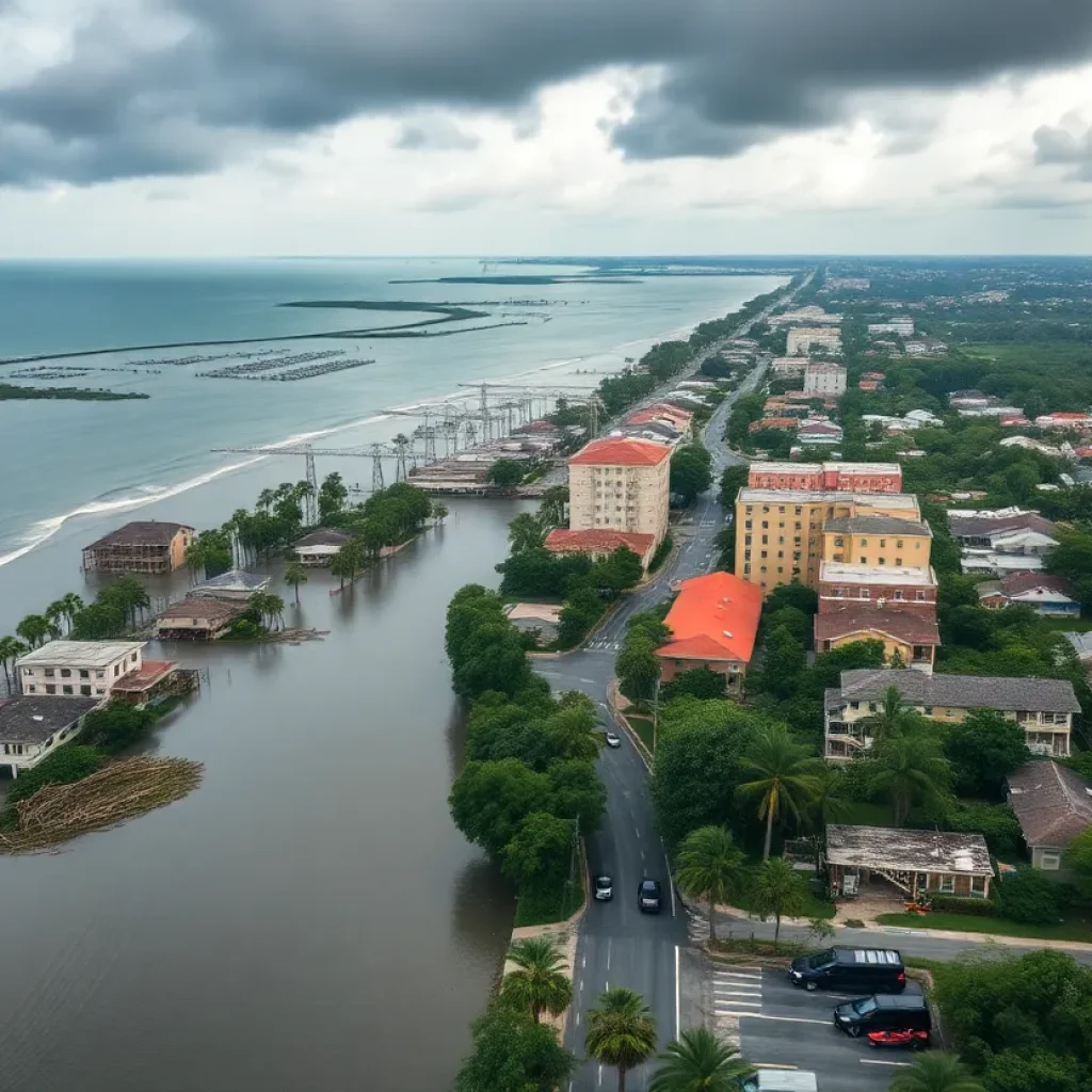 Aerial view of Hurricane Milton damage in Florida