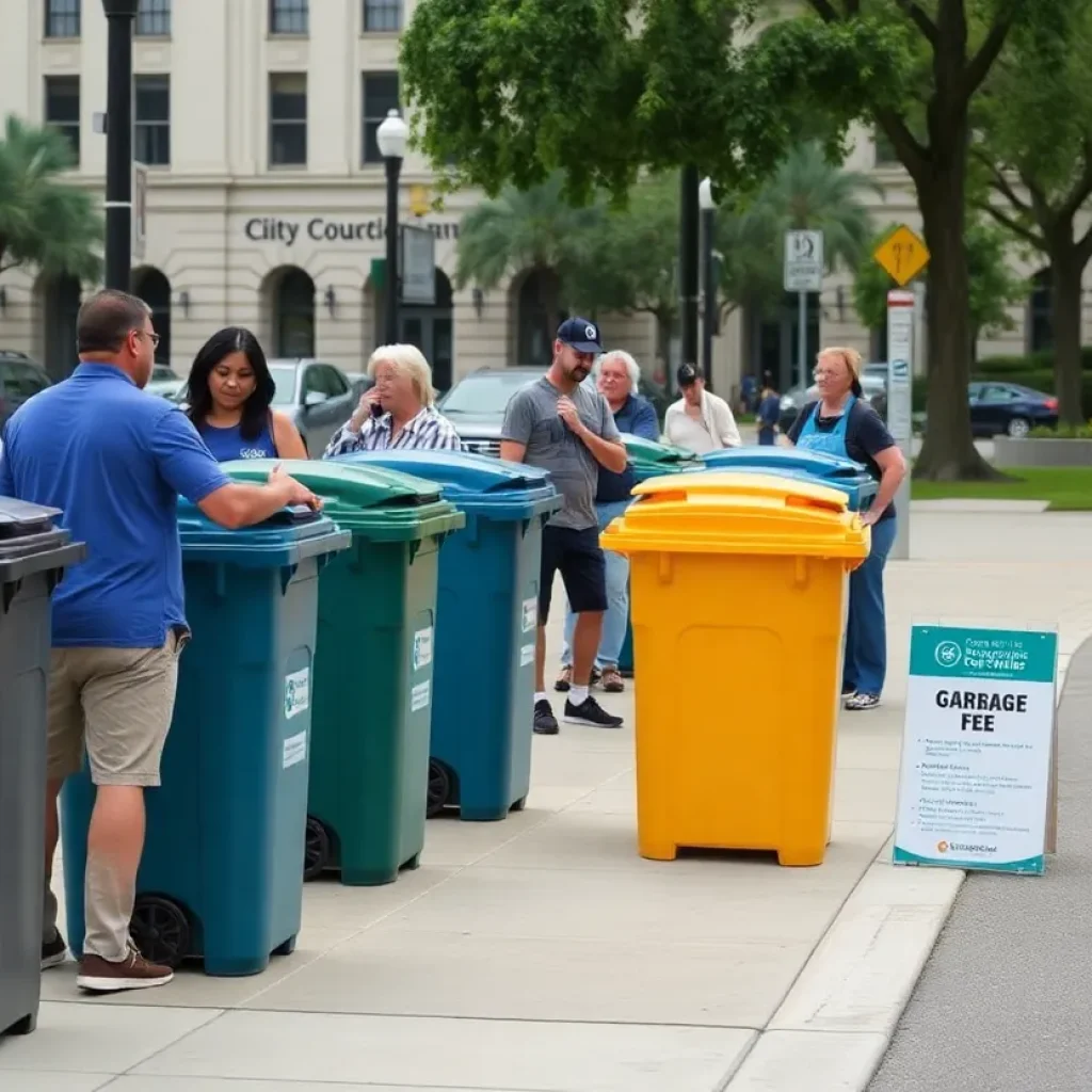 Residents discussing garbage collection fees in Jacksonville