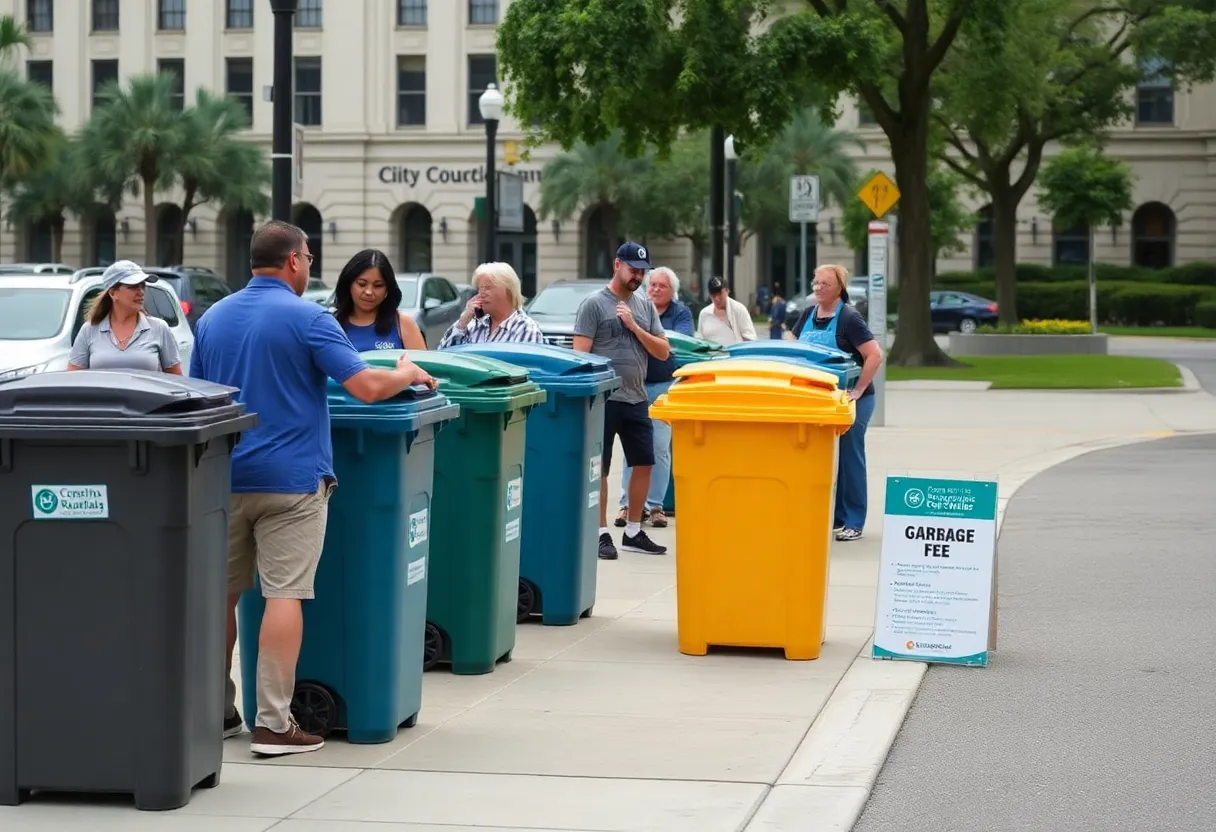 Residents discussing garbage collection fees in Jacksonville