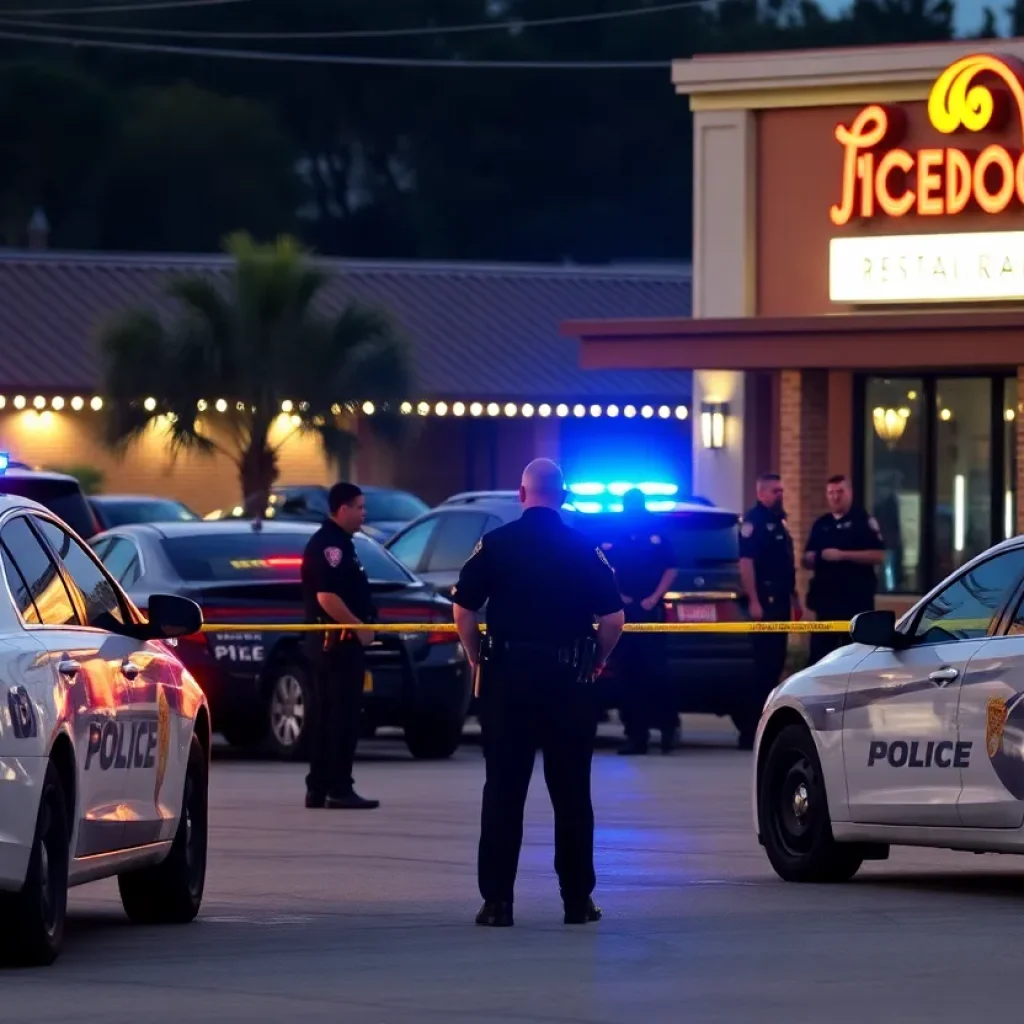 Police presence at a shooting incident in Jacksonville