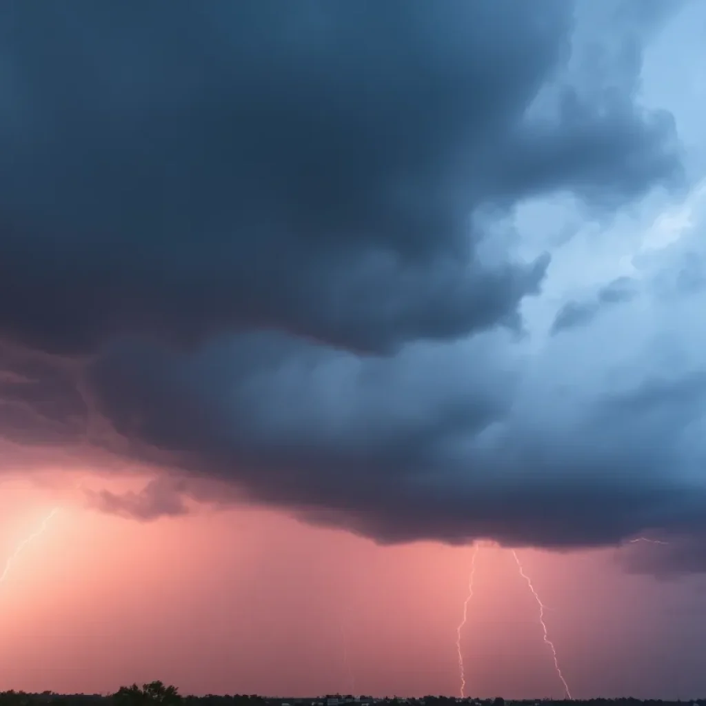 Dramatic storm clouds over Jacksonville