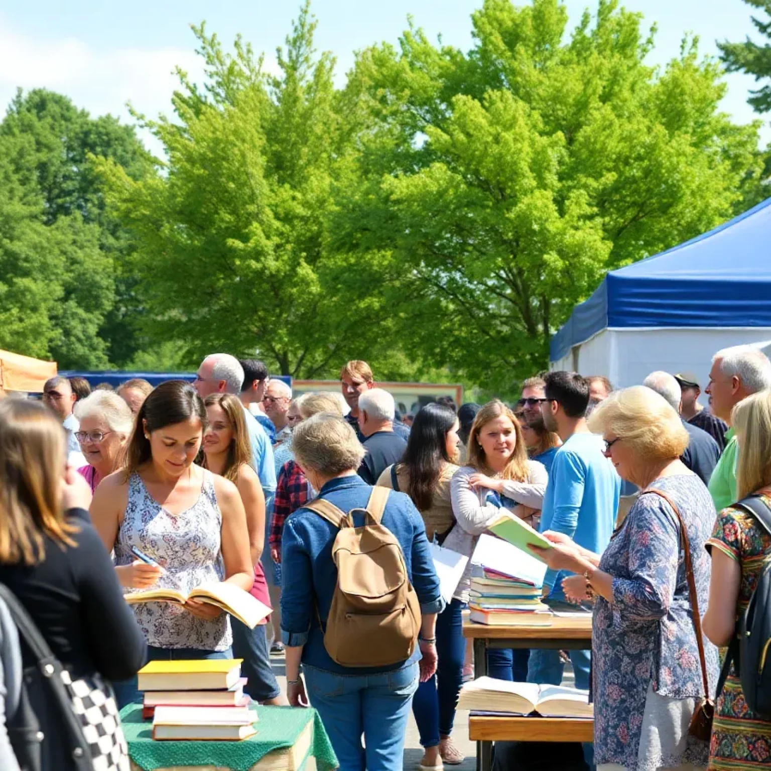 Scene from the JAX Urban Book Festival showcasing community members enjoying literature.