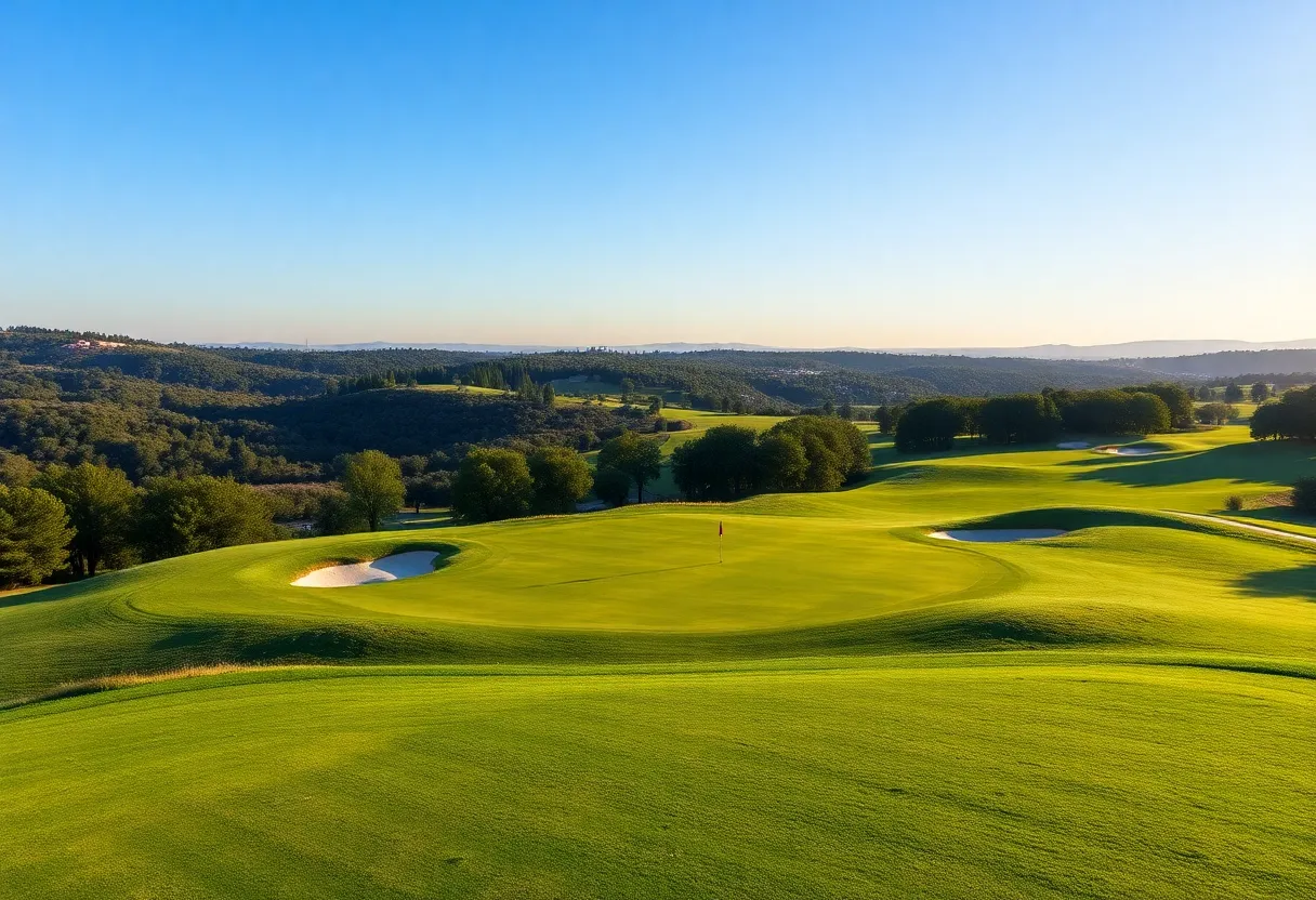 Golf course at the 2024 Mexico Open with spectators