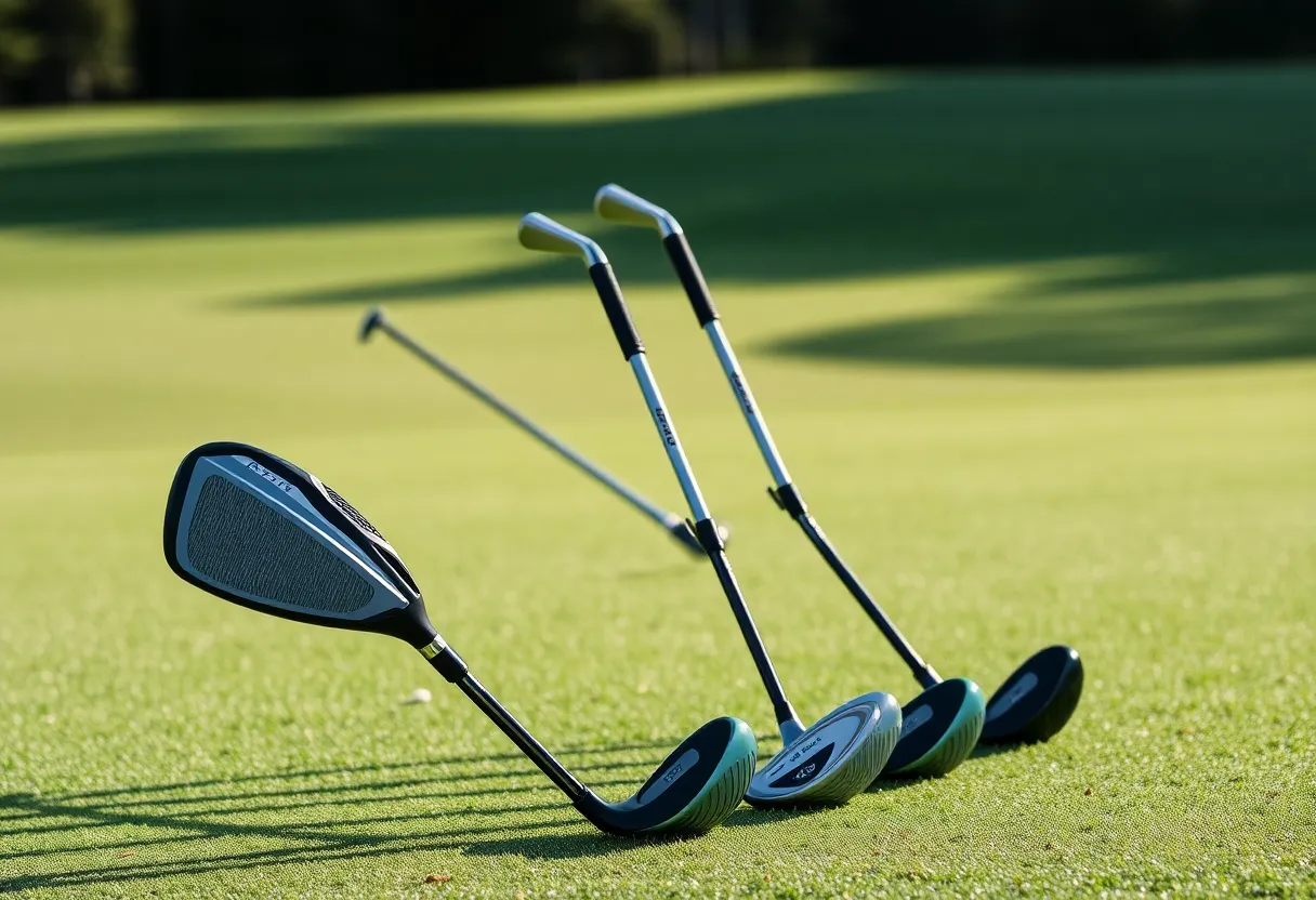 New Mizuno Pro S3 and Bettinardi MB24/CB24 golf clubs on a golf course