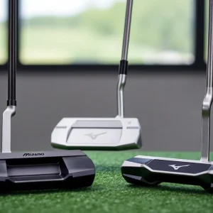 Mizuno M.Craft X putters showcased on a golf course