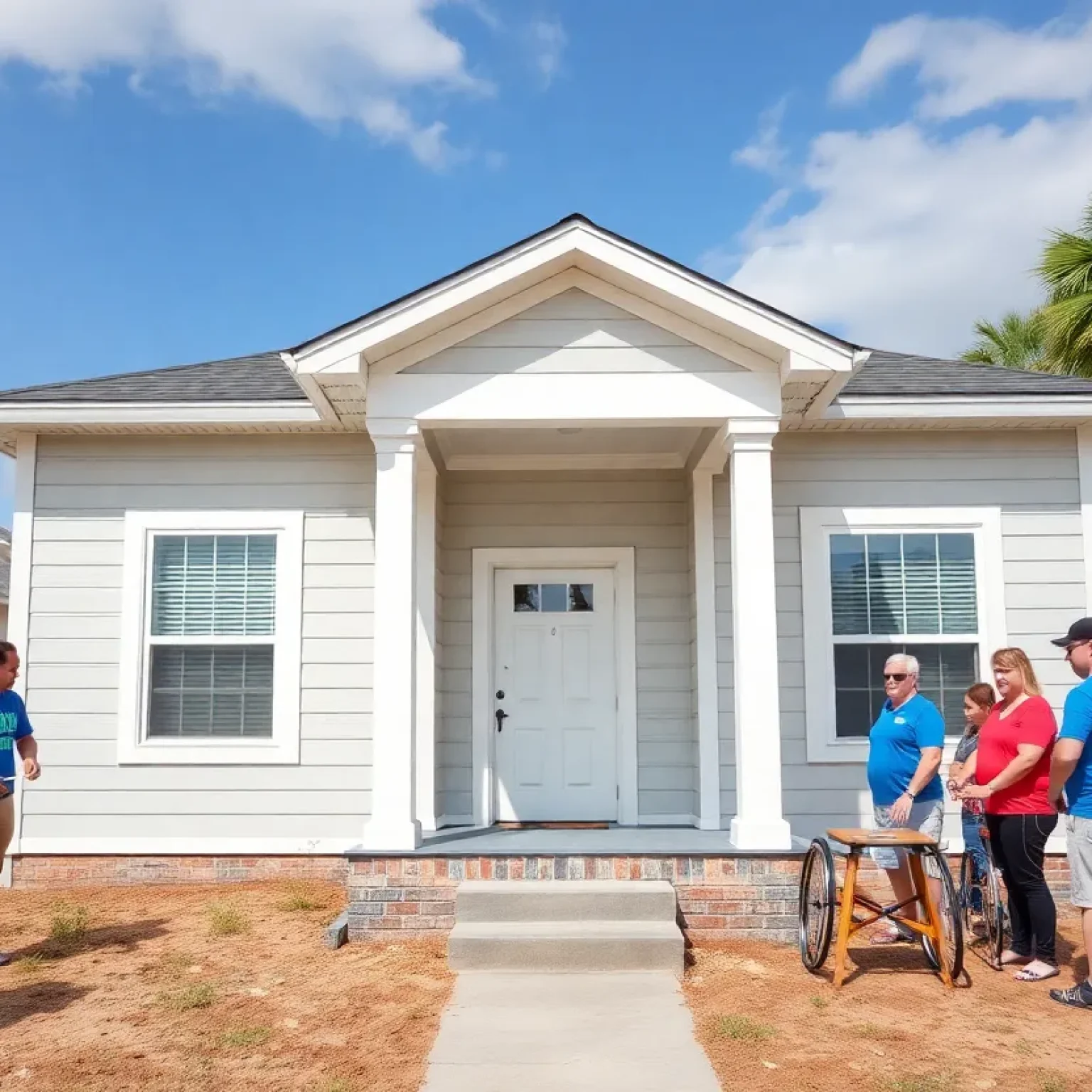 Newly built accessible mortgage-free home for veteran in Jacksonville