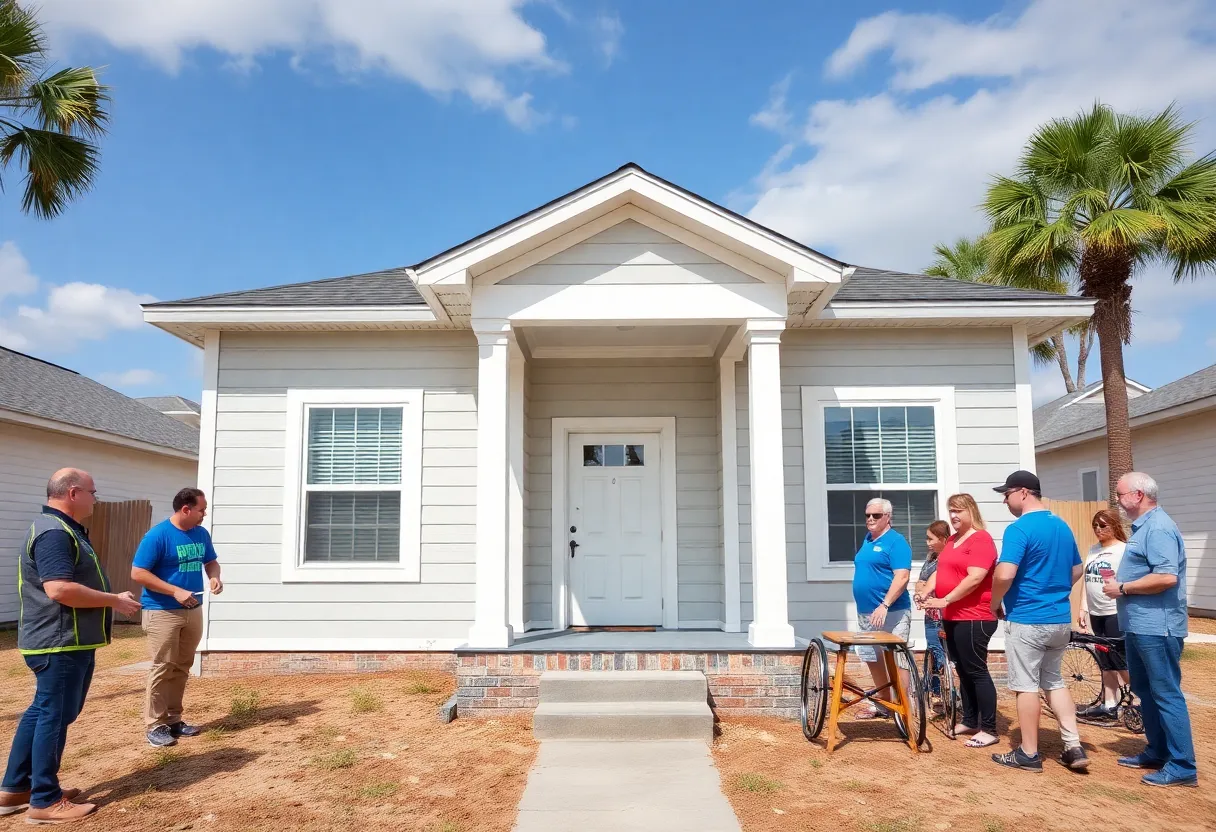 Newly built accessible mortgage-free home for veteran in Jacksonville