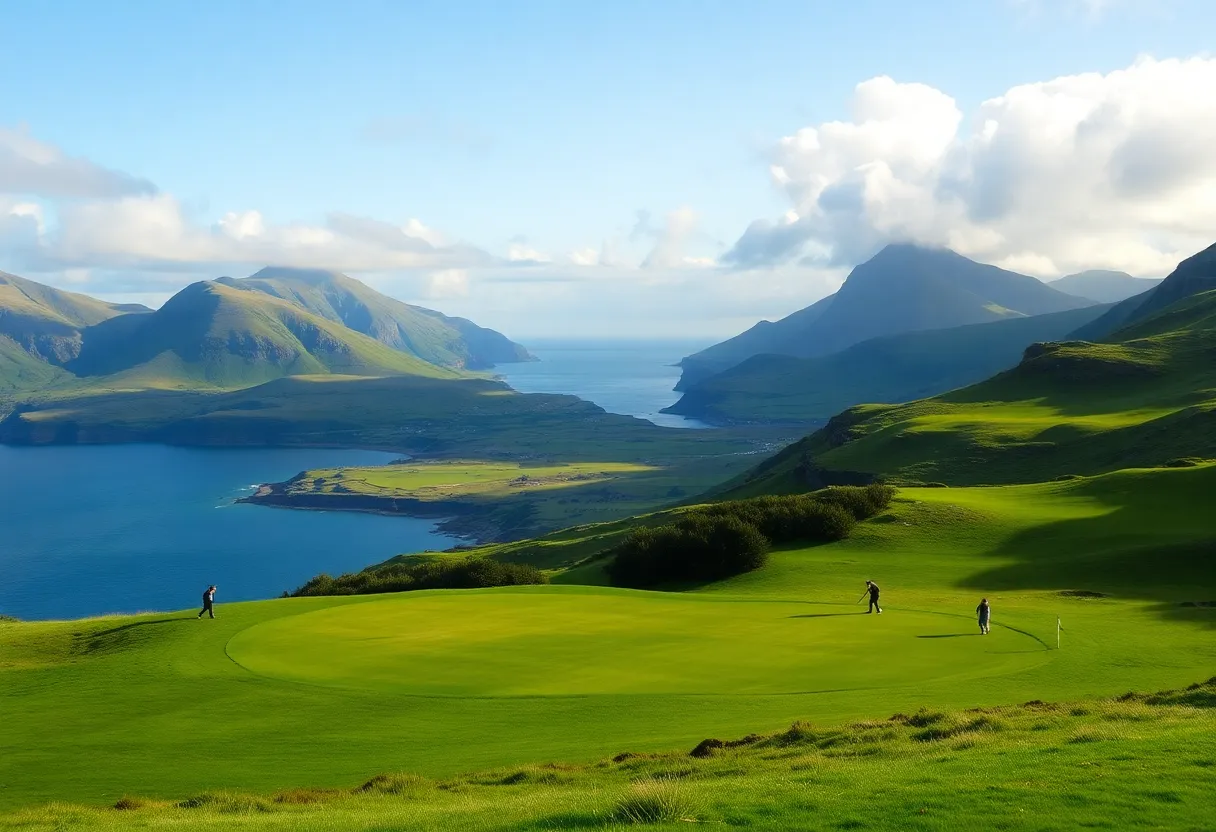 Scenic view of Northern Ireland golf courses