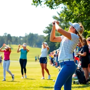 Players competing in the Women's South Atlantic Amateur Golf Championship