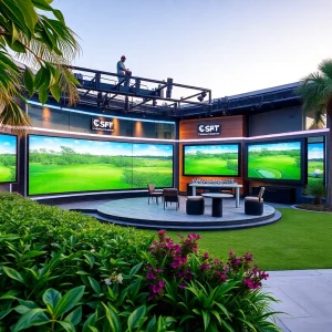 Modern broadcasting studio of the PGA Tour