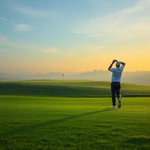 A picturesque golf course at The Sea Pines Resort with golfers playing.