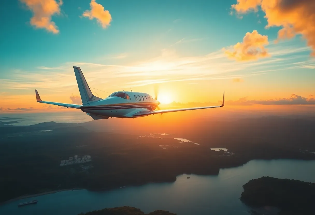 Silver Airways at Sunset