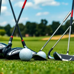 Showcase of TaylorMade's new golf equipment lineup on a golf course