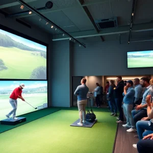 Fans enjoying a thrilling indoor golf match at TGL